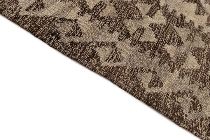 4' 2 x 6' 5 Hand Woven Kilim Maymana Wool Rug