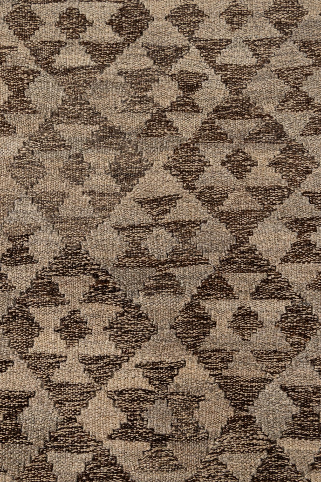 4' 2 x 6' 5 Hand Woven Kilim Maymana Wool Rug