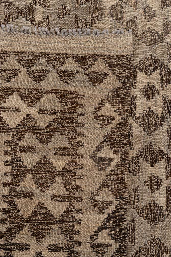 4' 2 x 6' 5 Hand Woven Kilim Maymana Wool Rug