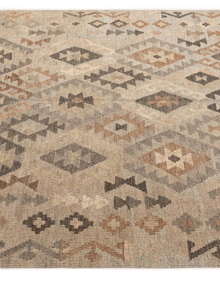 Detail image of 5' 1 x 6' 5  Hand Woven Kilim Maymana Wool Rug