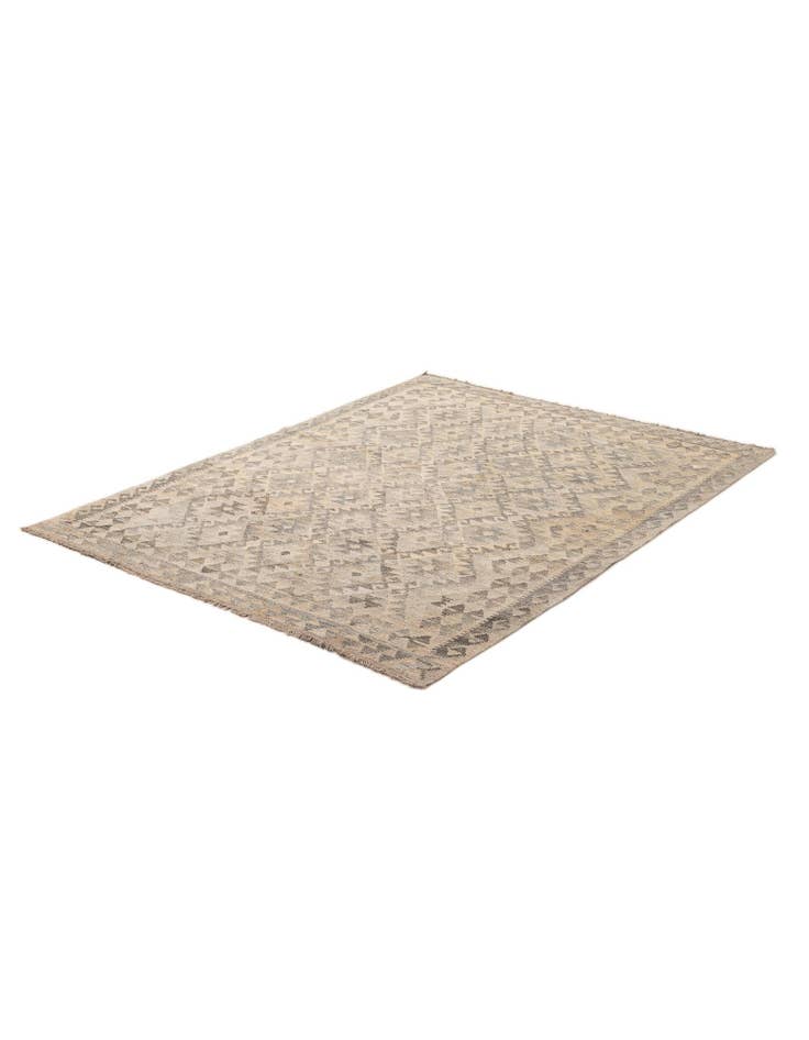 Detail image of 4' 10 x 6' 7  Hand Woven Kilim Maymana Wool Rug