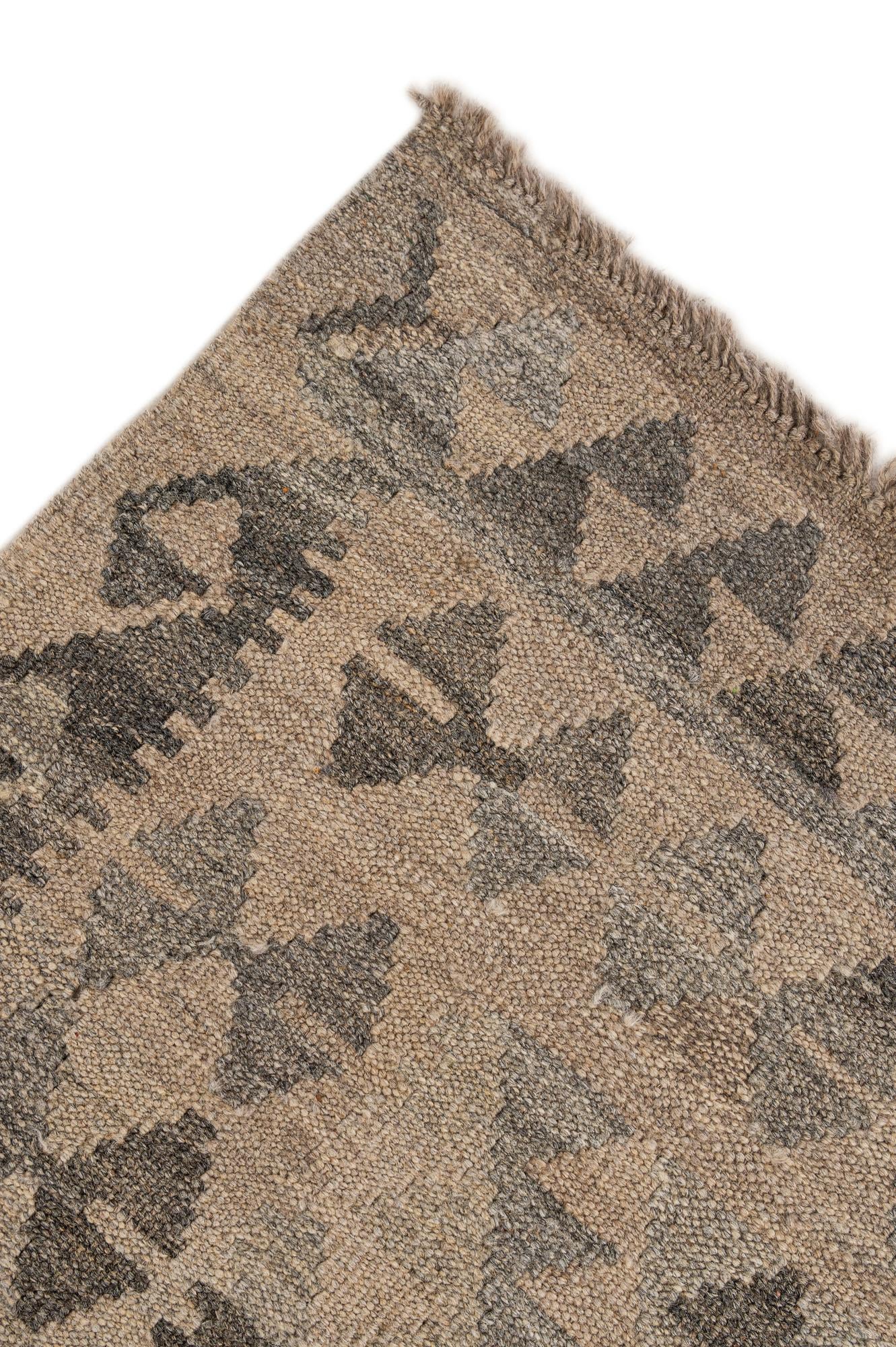 4' 10 x 6' 7 Hand Woven Kilim Maymana Wool Rug