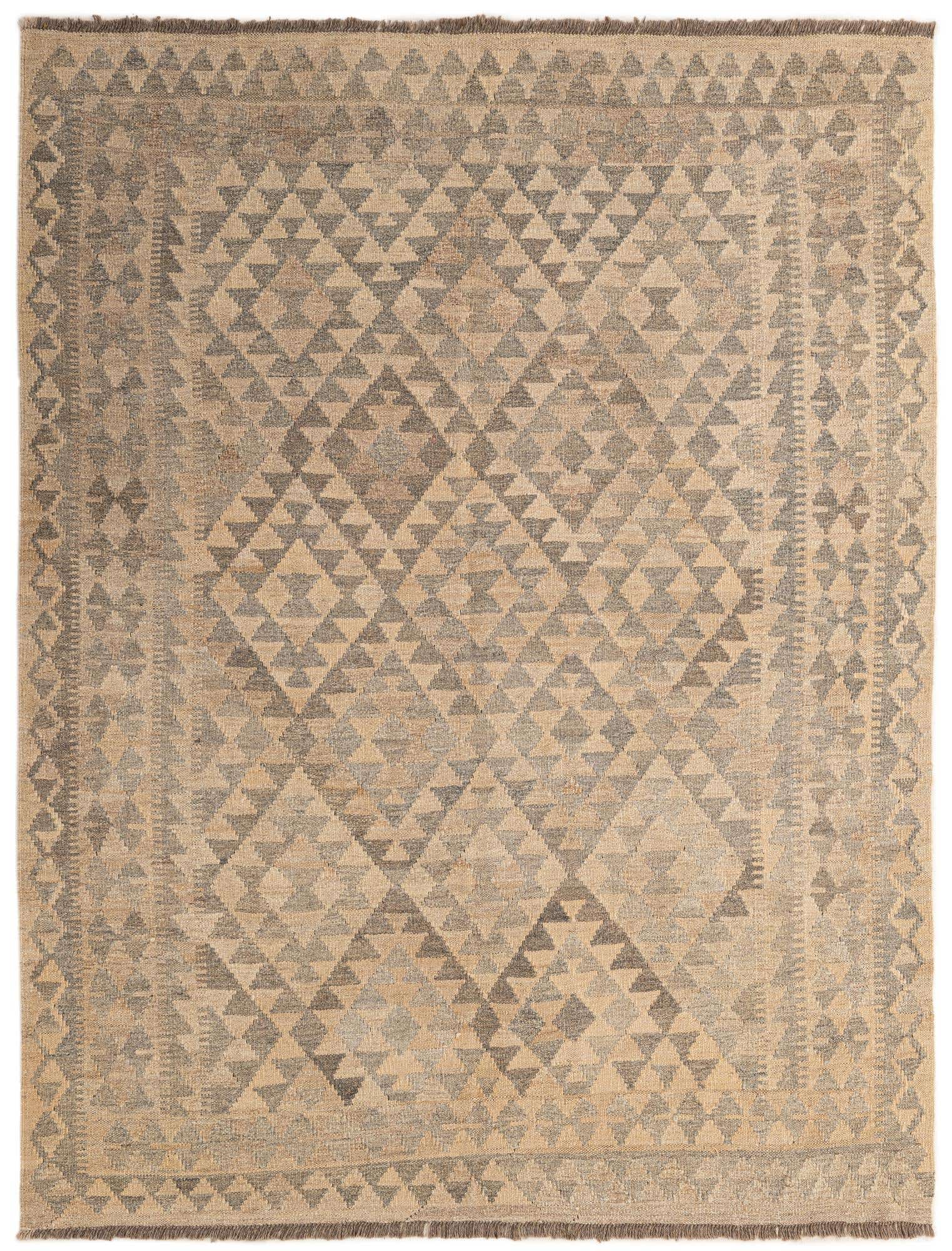 5' x 6' 5 Hand Woven Kilim Maymana Wool Rug