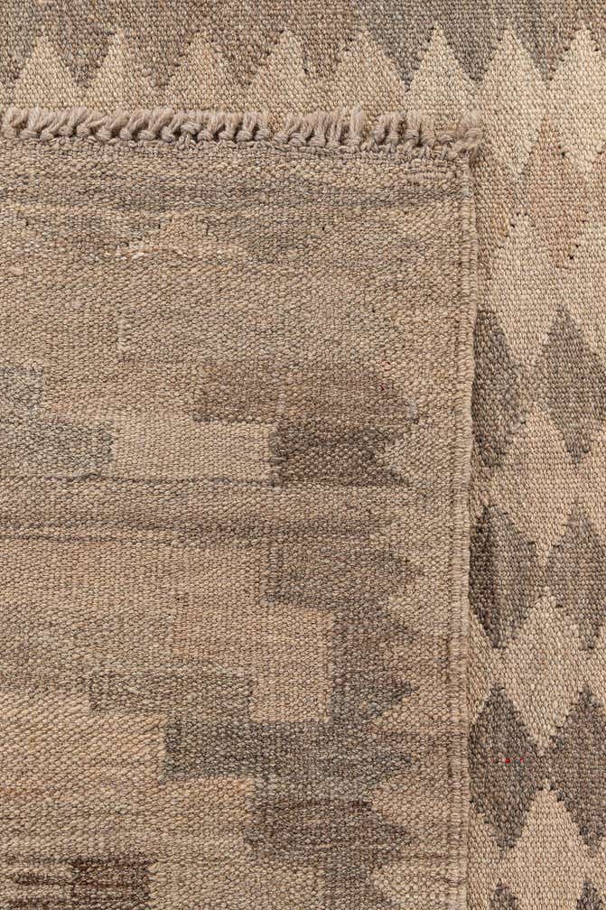 5' 1 x 6' 11 Hand Woven Kilim Maymana Wool Rug