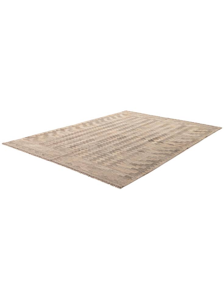 Detail image of 5' 1 x 6' 11 Hand Woven Kilim Maymana Wool Rug
