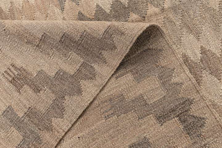 5' 1 x 6' 11 Hand Woven Kilim Maymana Wool Rug