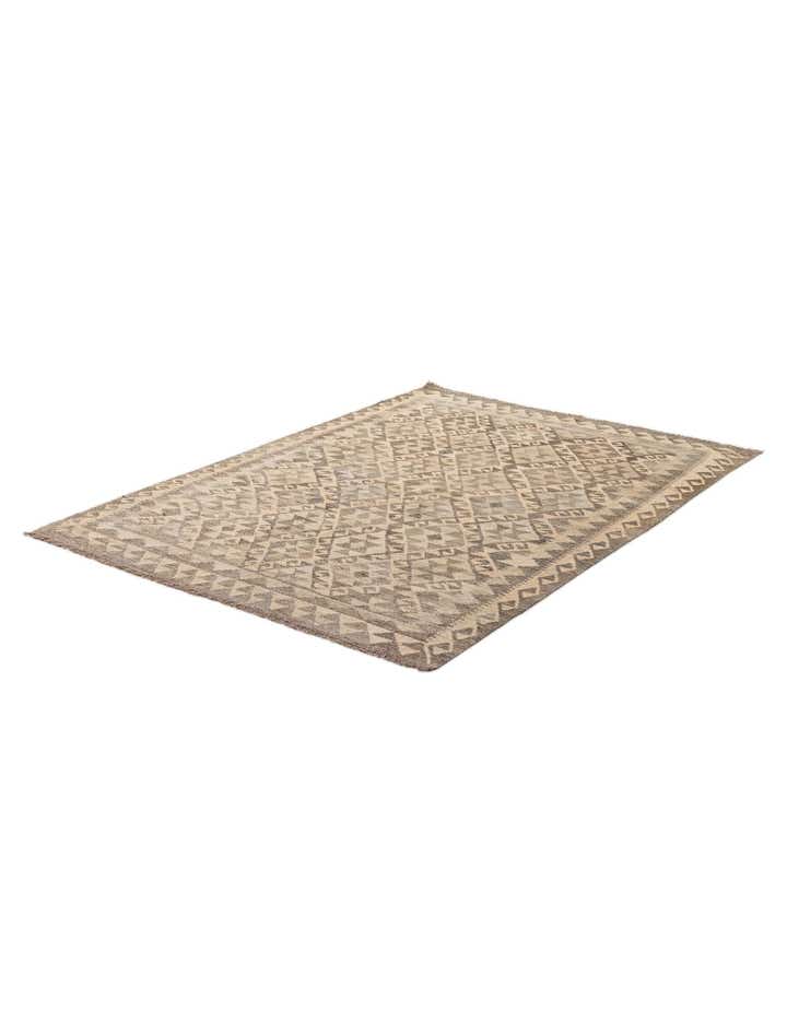 5' 3 x 7' 5 Hand Woven Kilim Maymana Wool Rug