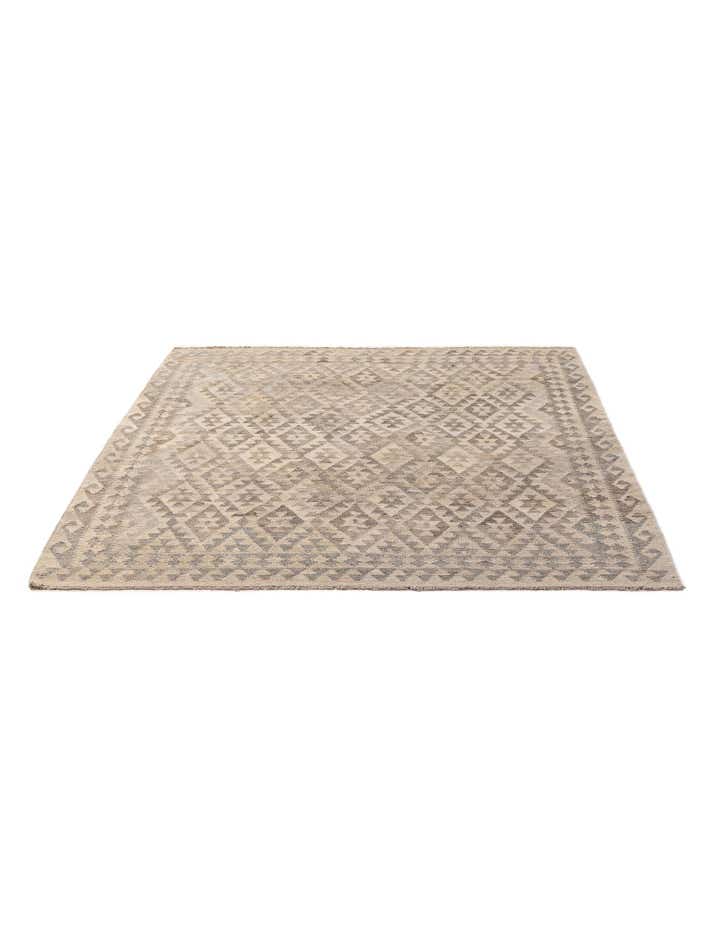5' 9 x 7' Hand Woven Kilim Maymana Wool Rug