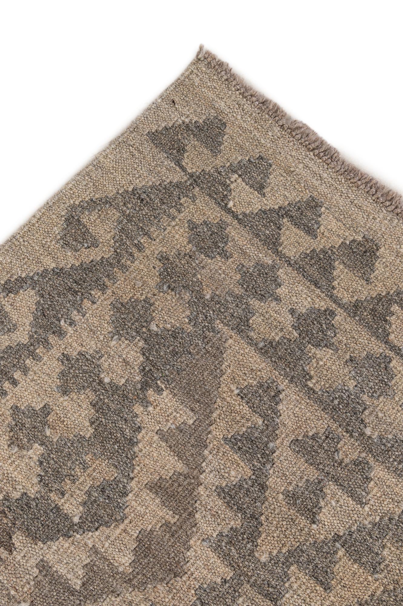 5' 9 x 7' Hand Woven Kilim Maymana Wool Rug