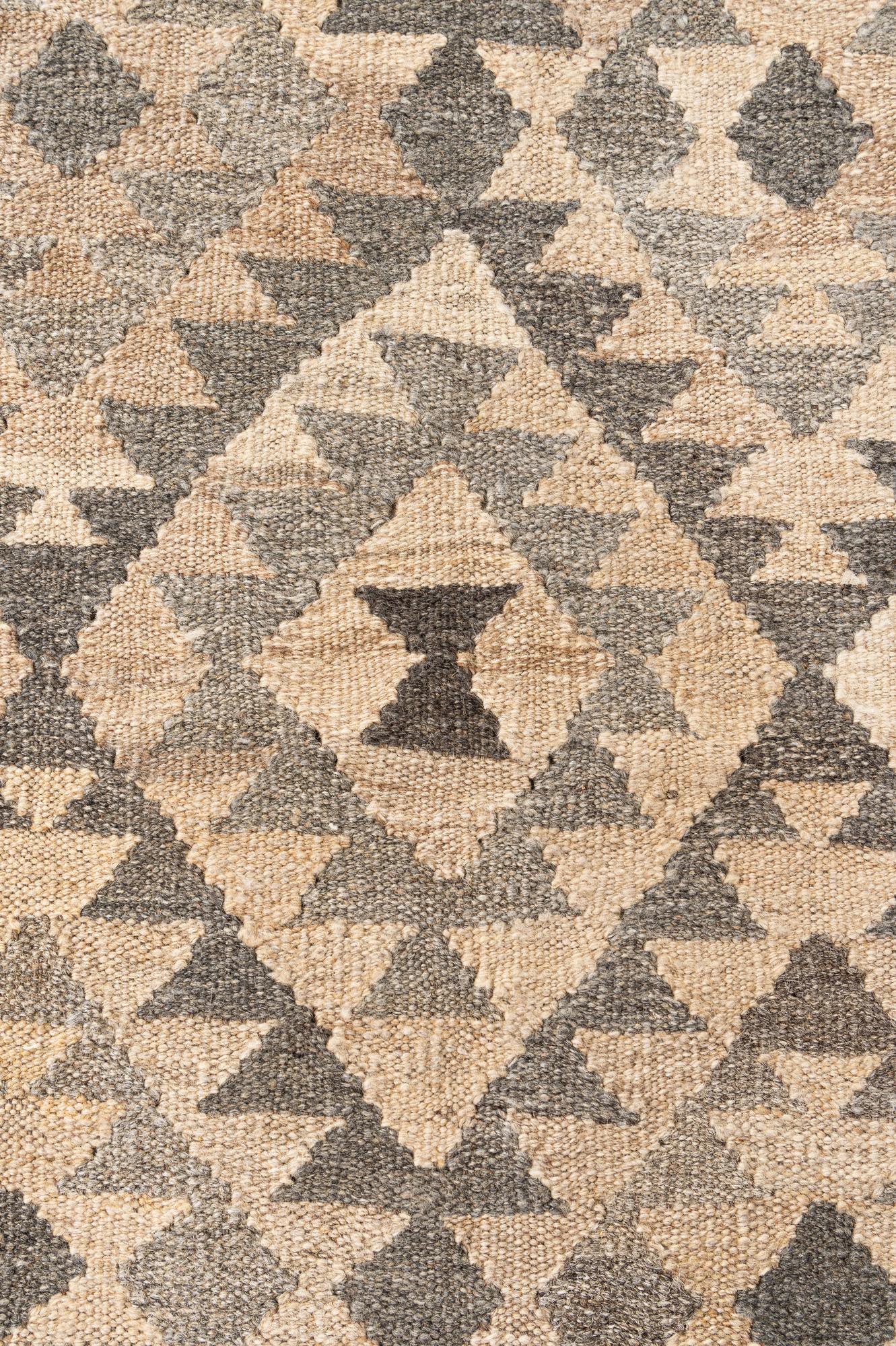 5' 10 x 7' 11 Hand Woven Kilim Maymana Wool Rug