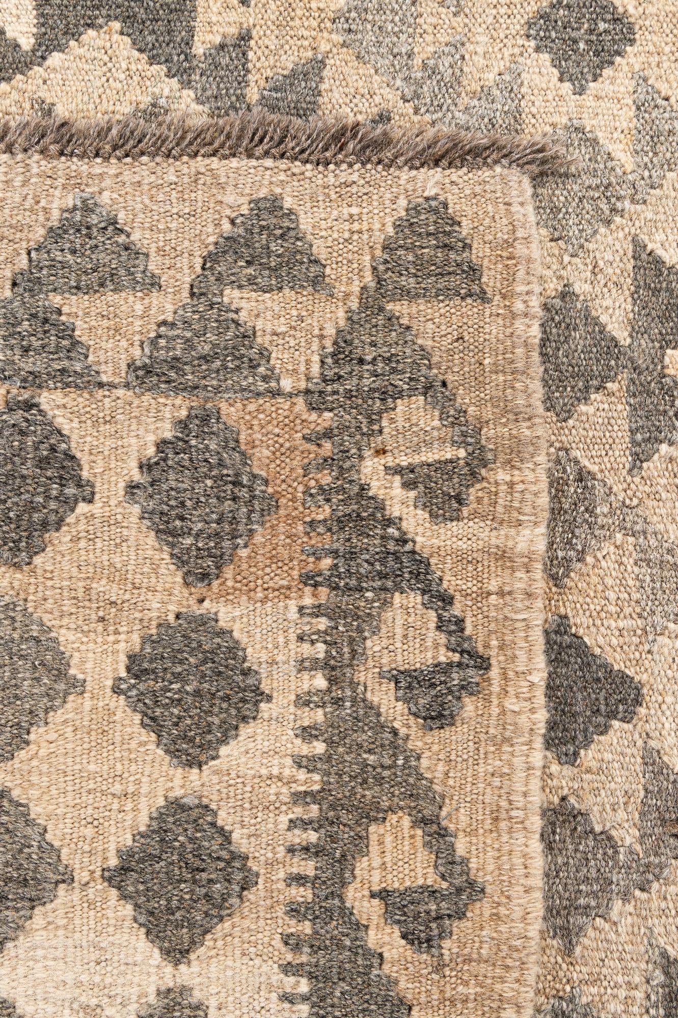 5' 10 x 7' 11 Hand Woven Kilim Maymana Wool Rug