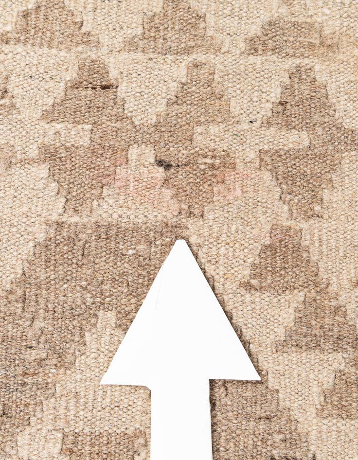 Detail image of 6' x 7' 10  Hand Woven Kilim Maymana Wool Rug