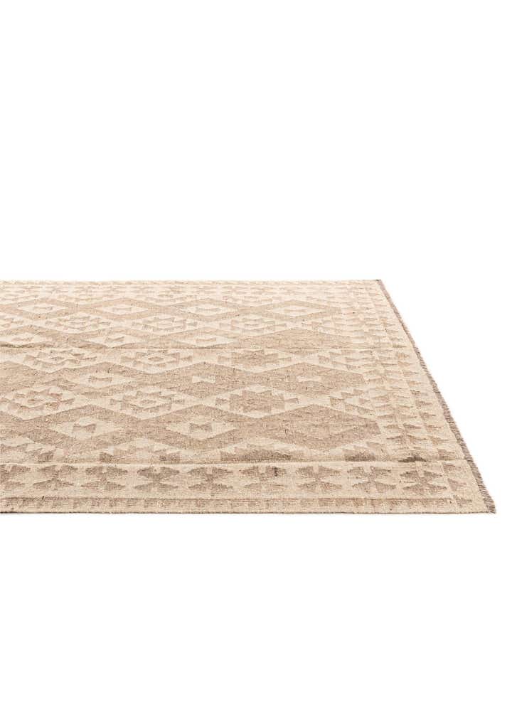 6' x 7' 10 Hand Woven Kilim Maymana Wool Rug