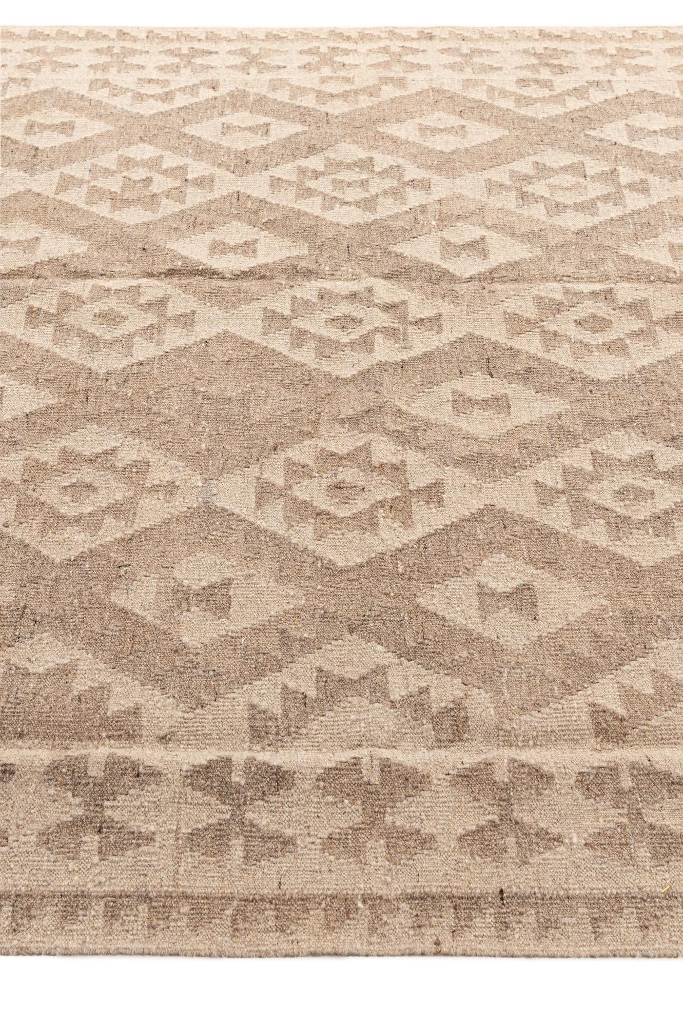 6' x 7' 10 Hand Woven Kilim Maymana Wool Rug