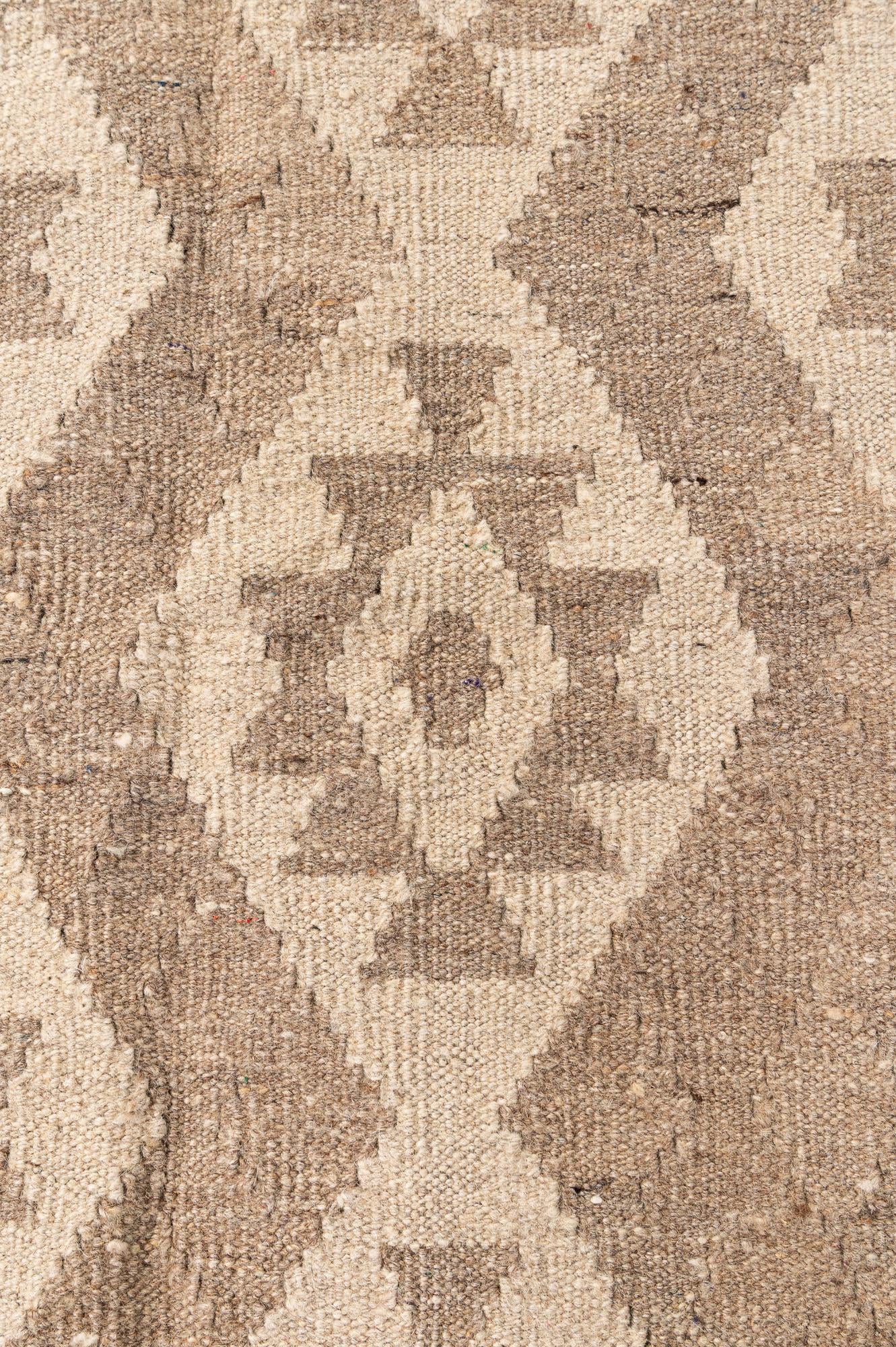 6' x 7' 10 Hand Woven Kilim Maymana Wool Rug