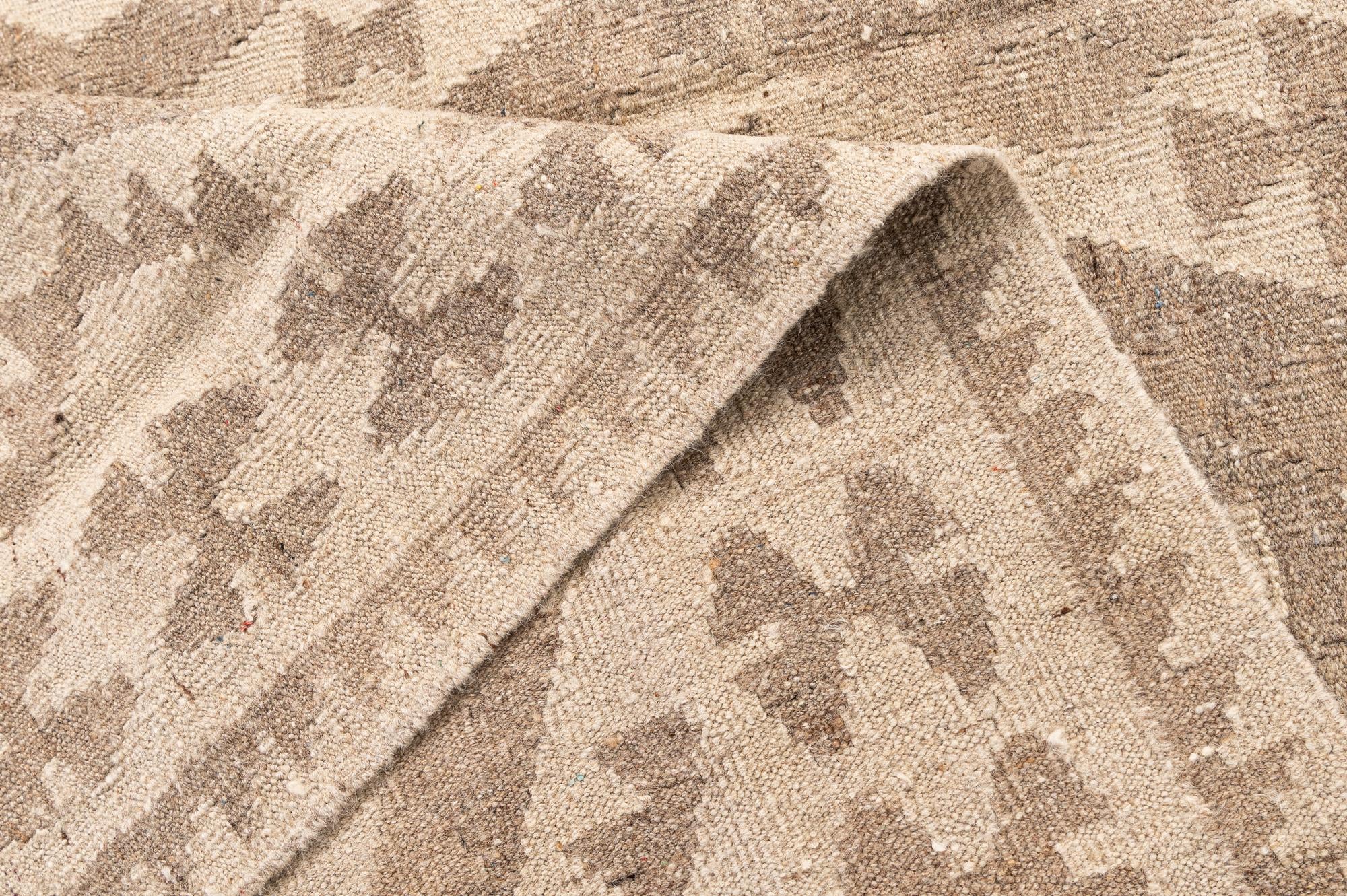 6' x 7' 10 Hand Woven Kilim Maymana Wool Rug
