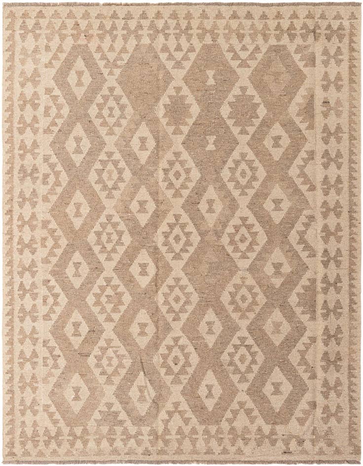 Detail image of 6' x 7' 10 Hand Woven Kilim Maymana Wool Rug