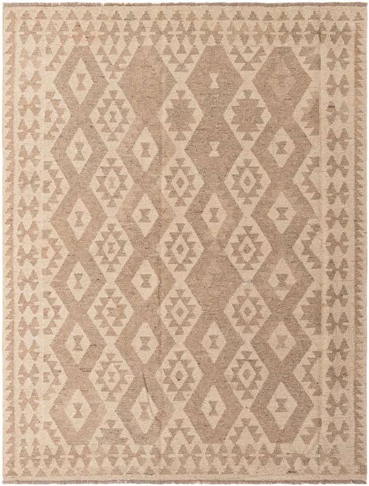 6' x 7' 10 Hand Woven Kilim Maymana Wool Rug
