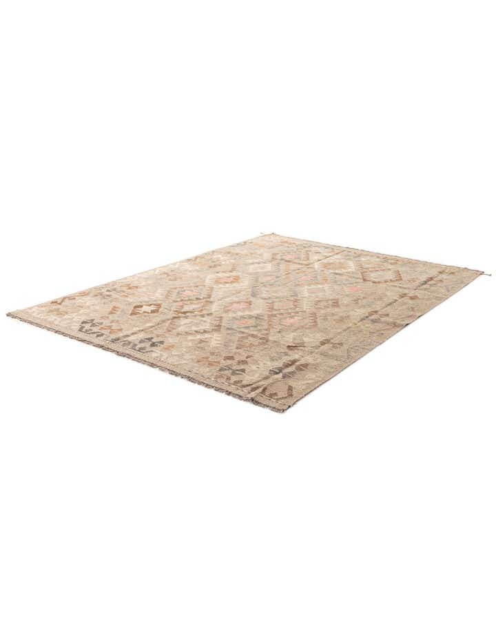 5' 10 x 7' 10 Hand Woven Kilim Maymana Wool Rug