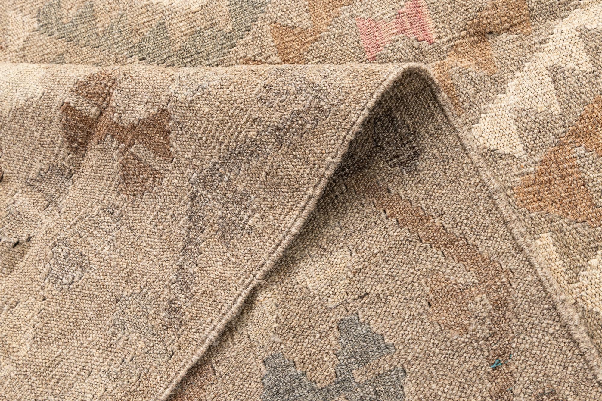 5' 10 x 7' 10 Hand Woven Kilim Maymana Wool Rug