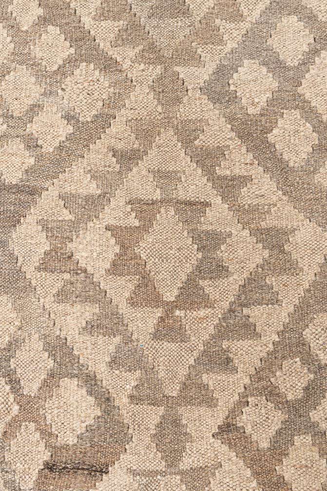 6' 4 x 8' 1 Hand Woven Kilim Maymana Wool Rug