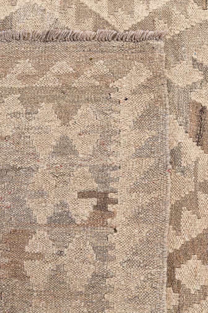 6' 4 x 8' 1 Hand Woven Kilim Maymana Wool Rug