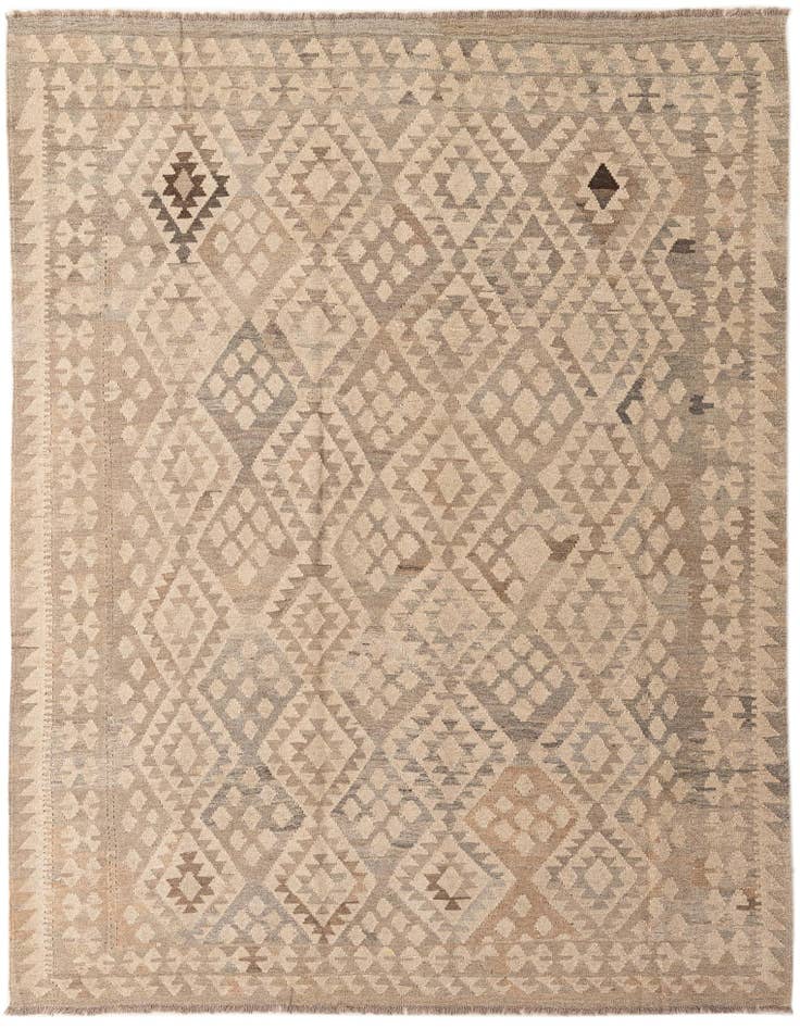 Detail image of 6' 4 x 8' 1 Hand Woven Kilim Maymana Wool Rug
