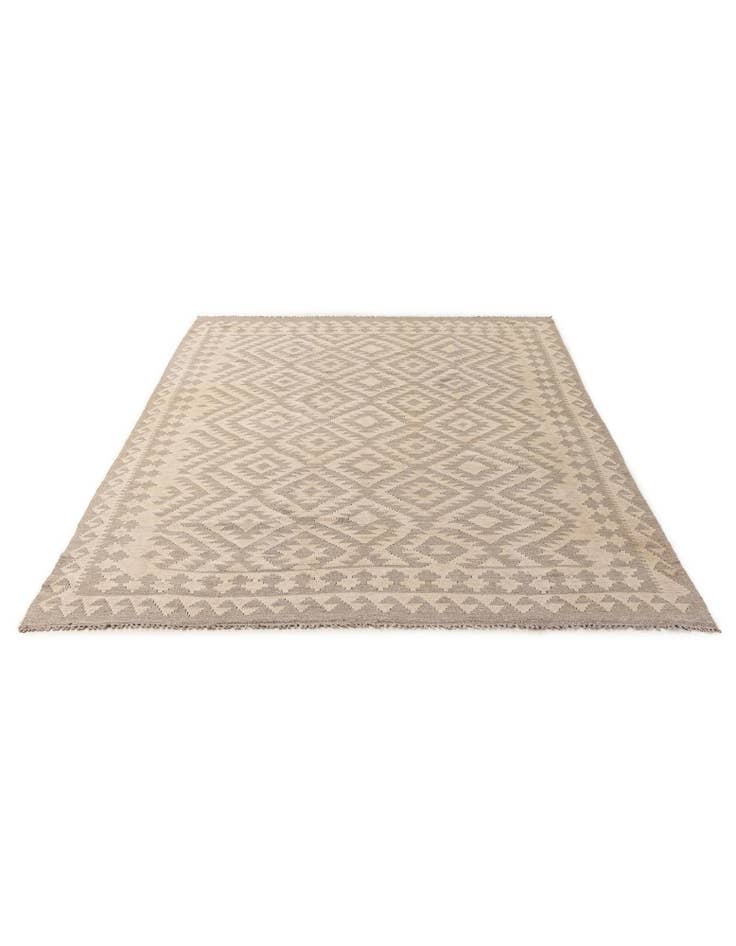 Detail image of 6' 2 x 9' 1 Hand Woven Kilim Maymana Wool Rug