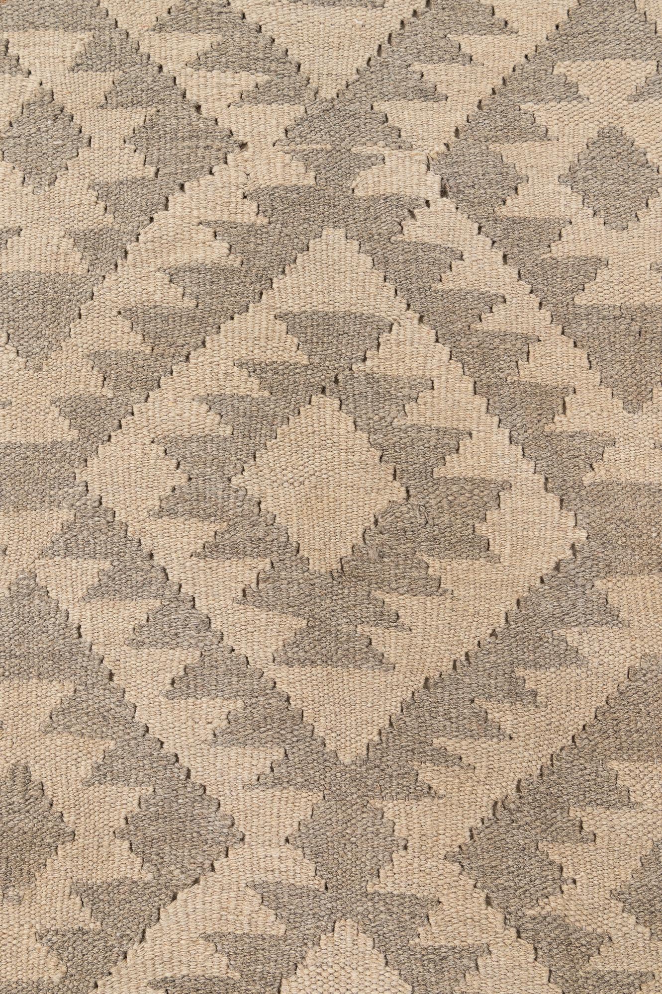 6' 2 x 9' 1 Hand Woven Kilim Maymana Wool Rug