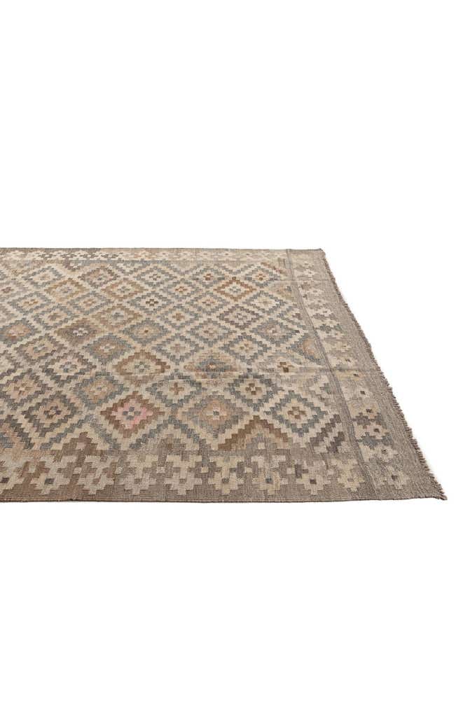 6' 3 x 9' 8 Hand Woven Kilim Maymana Wool Rug