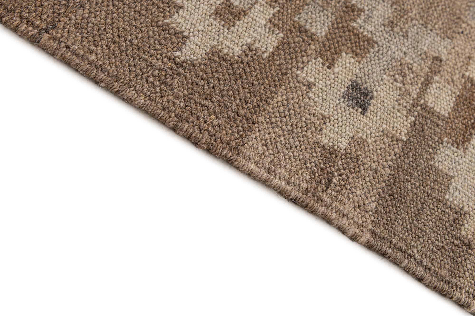 6' 3 x 9' 8 Hand Woven Kilim Maymana Wool Rug