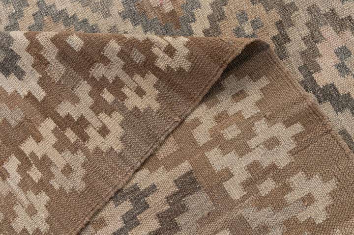 6' 3 x 9' 8 Hand Woven Kilim Maymana Wool Rug