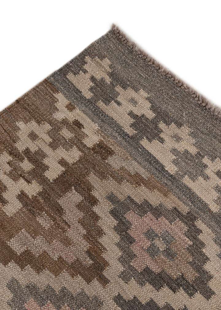 6' 3 x 9' 8 Hand Woven Kilim Maymana Wool Rug