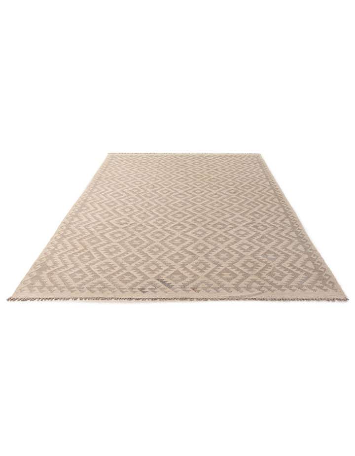 6' 3 x 9' 6 Hand Woven Kilim Maymana Wool Rug