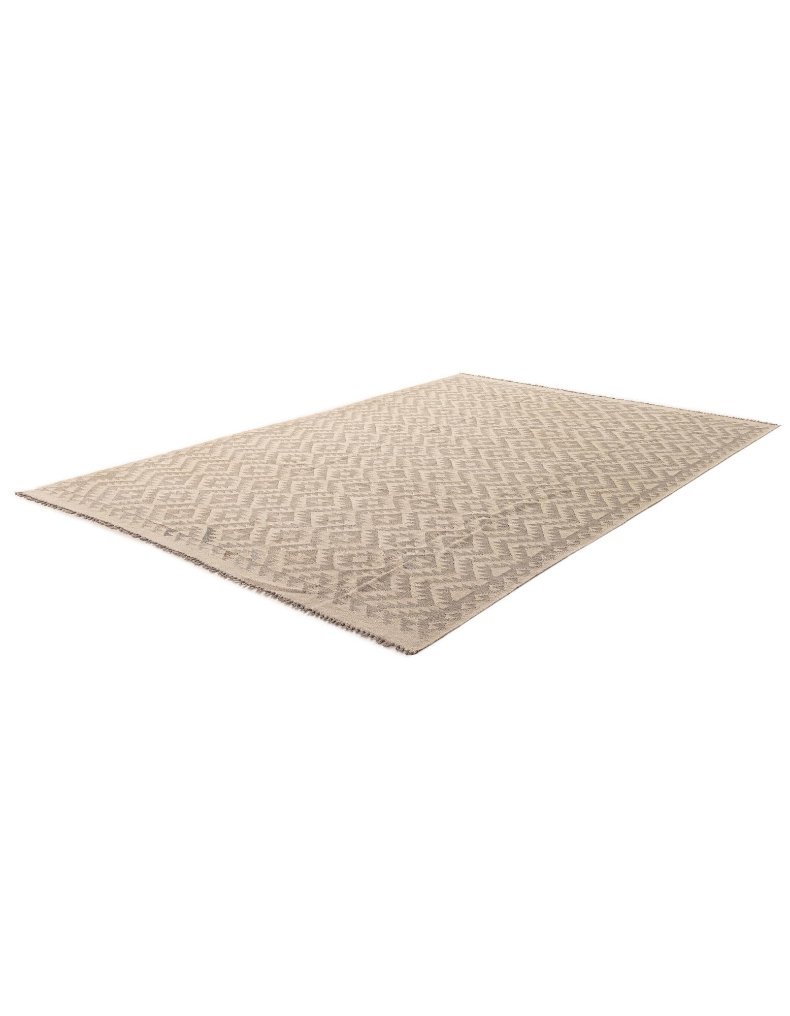 6' 3 x 9' 6 Hand Woven Kilim Maymana Wool Rug