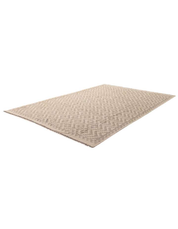 6' 3 x 9' 6 Hand Woven Kilim Maymana Wool Rug