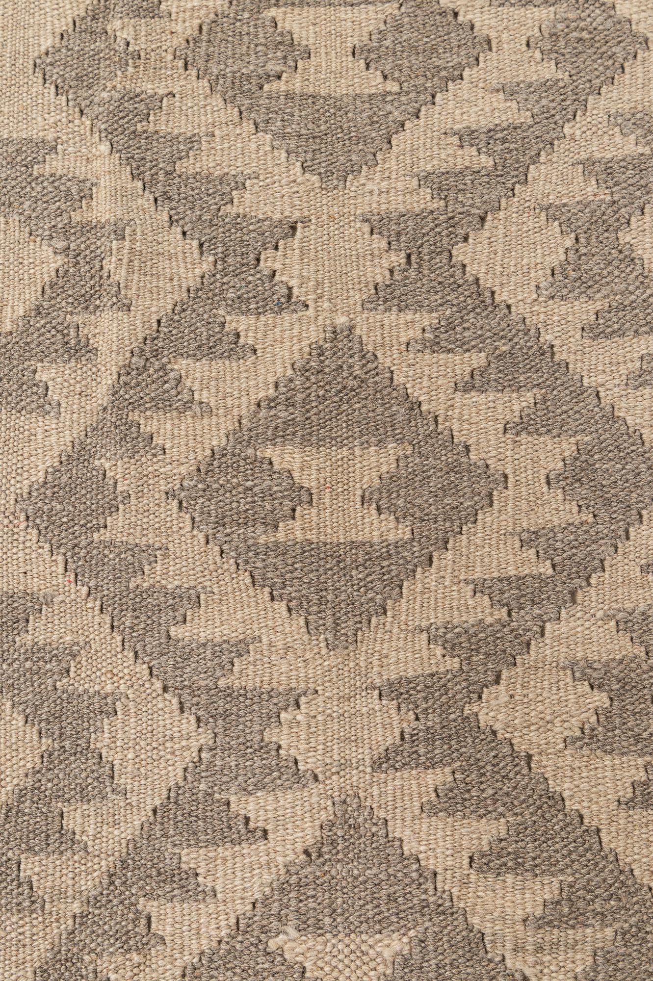 6' 3 x 9' 6 Hand Woven Kilim Maymana Wool Rug