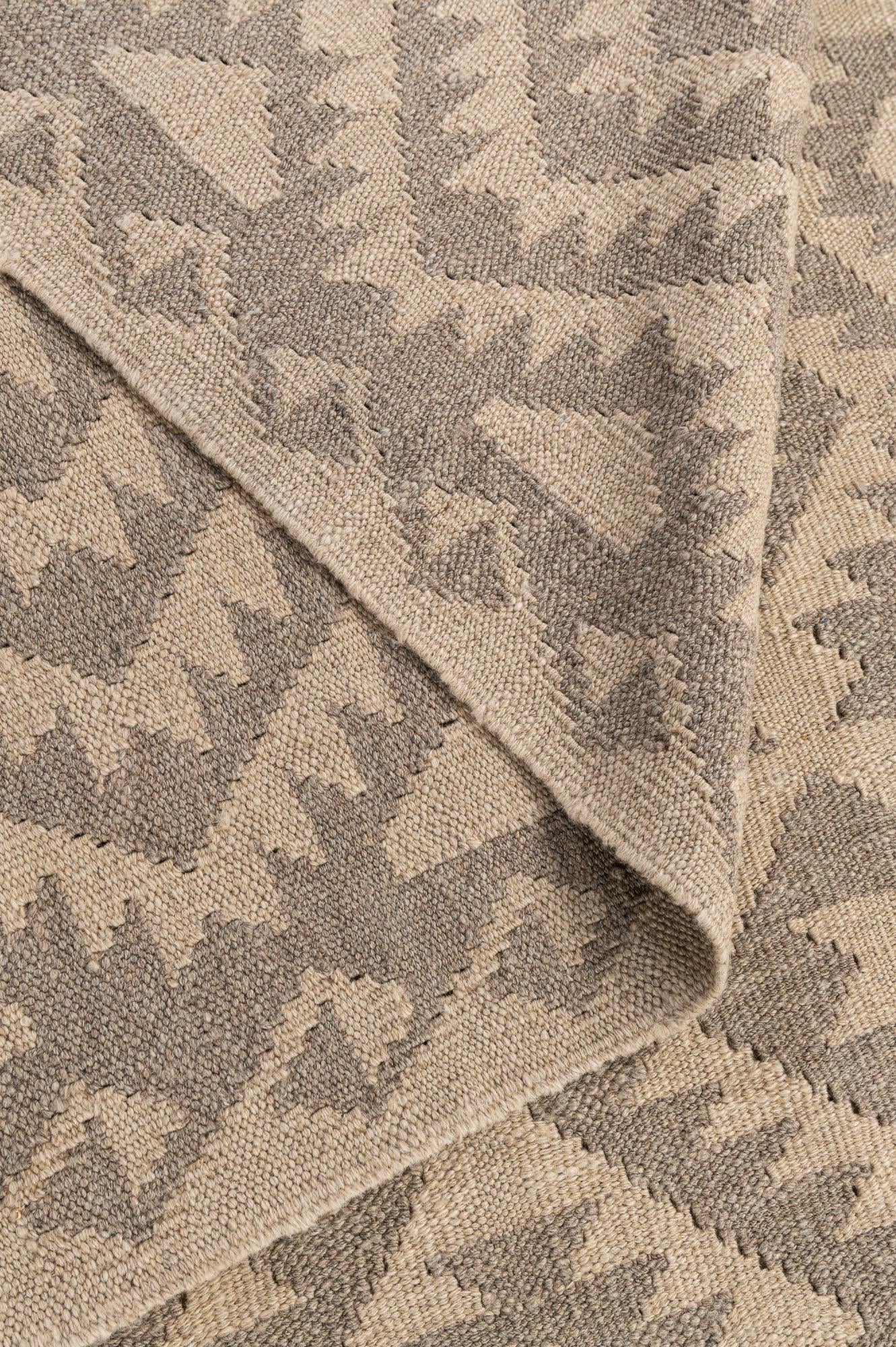 6' 3 x 9' 6 Hand Woven Kilim Maymana Wool Rug