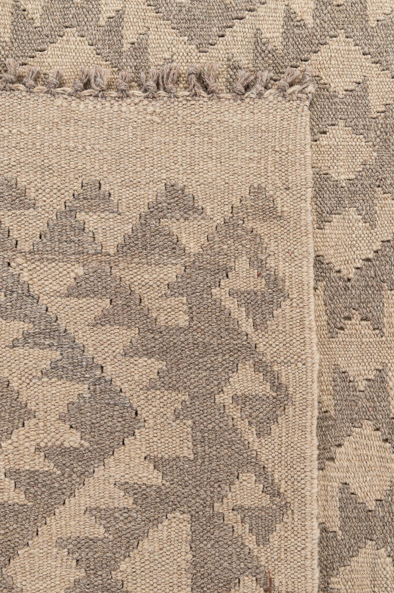 6' 3 x 9' 6 Hand Woven Kilim Maymana Wool Rug