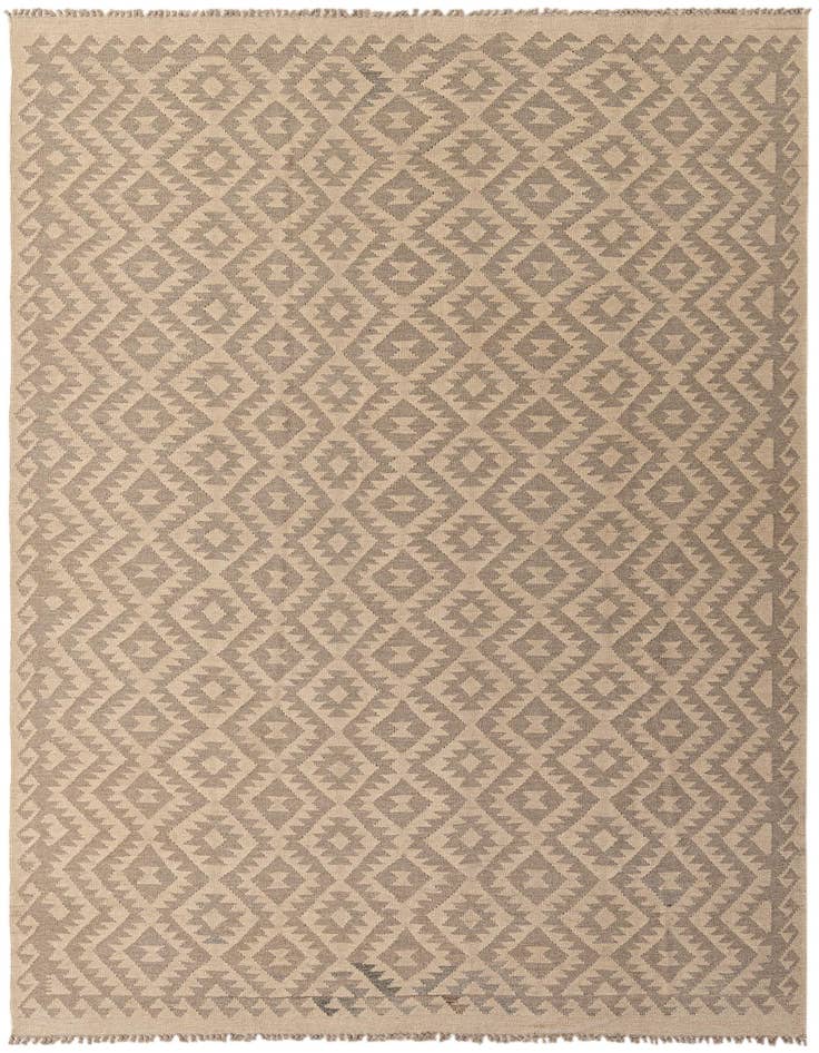 Detail image of 6' 3 x 9' 6 Hand Woven Kilim Maymana Wool Rug