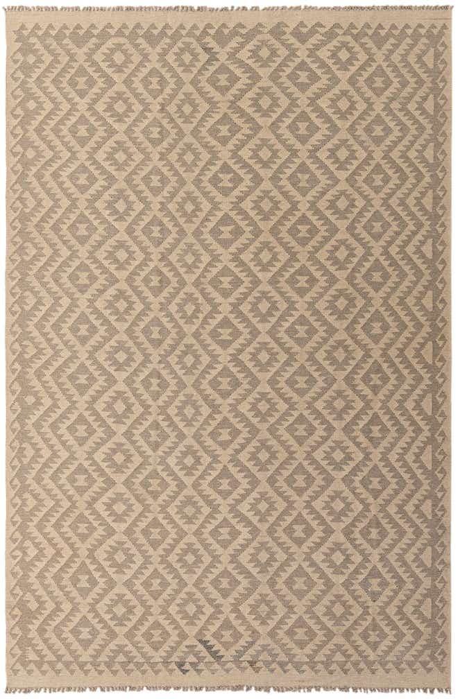 6' 3 x 9' 6 Hand Woven Kilim Maymana Wool Rug