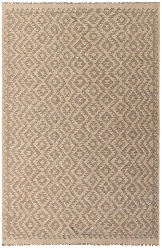 Detail image of 6' 3 x 9' 6 Hand Woven Kilim Maymana Wool Rug