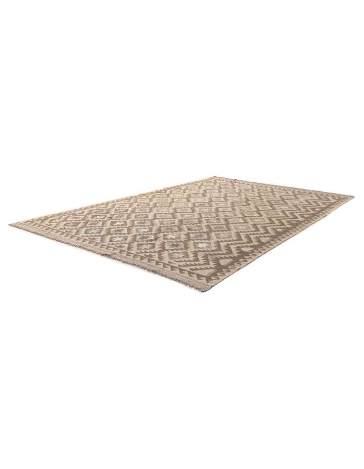 6' 5 x 9' 8 Hand Woven Kilim Maymana Wool Rug