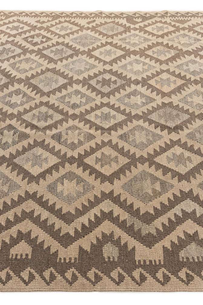 6' 5 x 9' 8 Hand Woven Kilim Maymana Wool Rug
