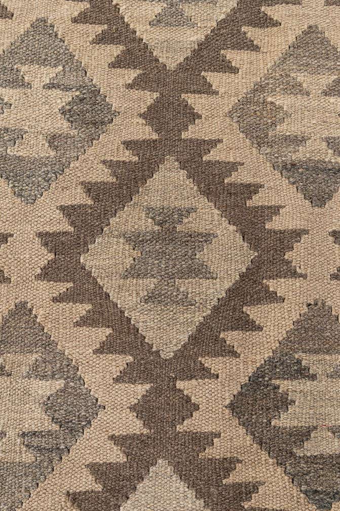 6' 5 x 9' 8 Hand Woven Kilim Maymana Wool Rug
