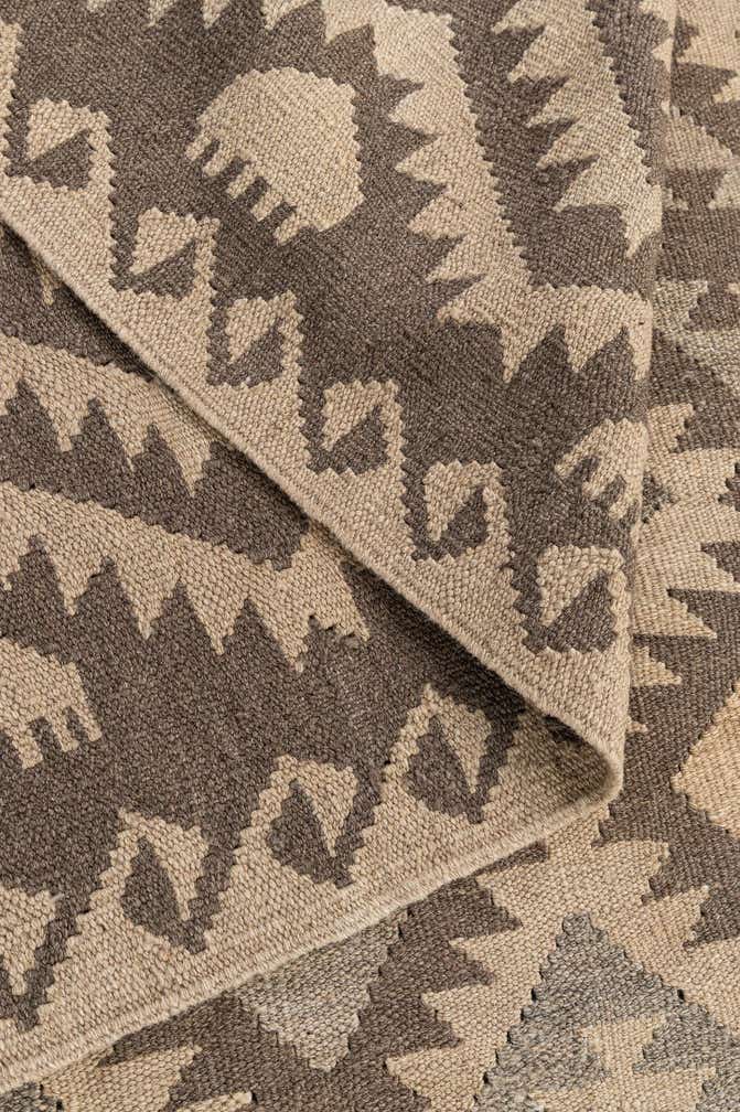 6' 5 x 9' 8 Hand Woven Kilim Maymana Wool Rug