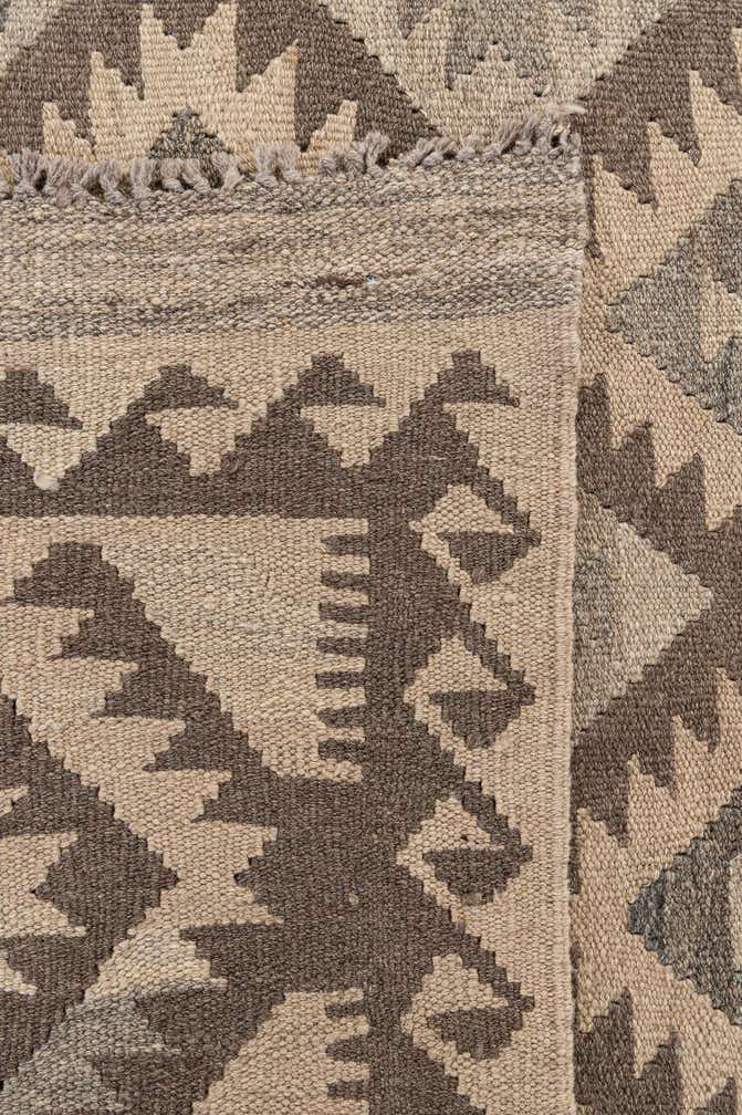 6' 5 x 9' 8 Hand Woven Kilim Maymana Wool Rug