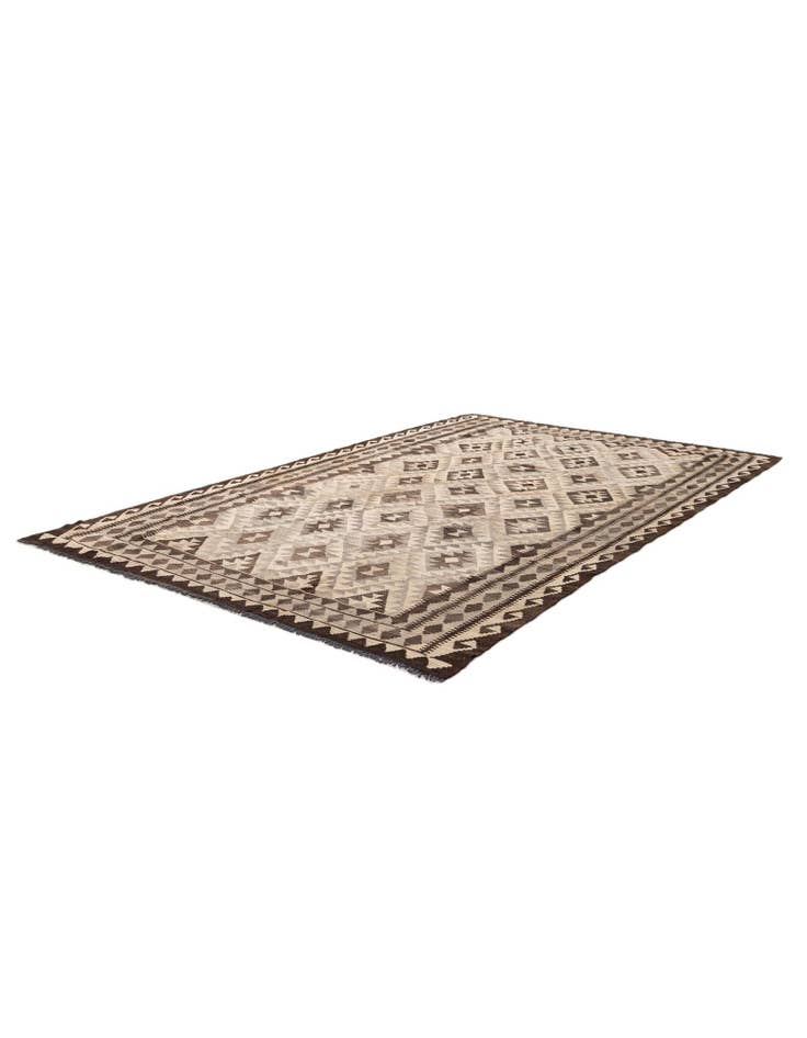 Detail image of 6' 3 x 9' 8 Hand Woven Kilim Maymana Wool Rug