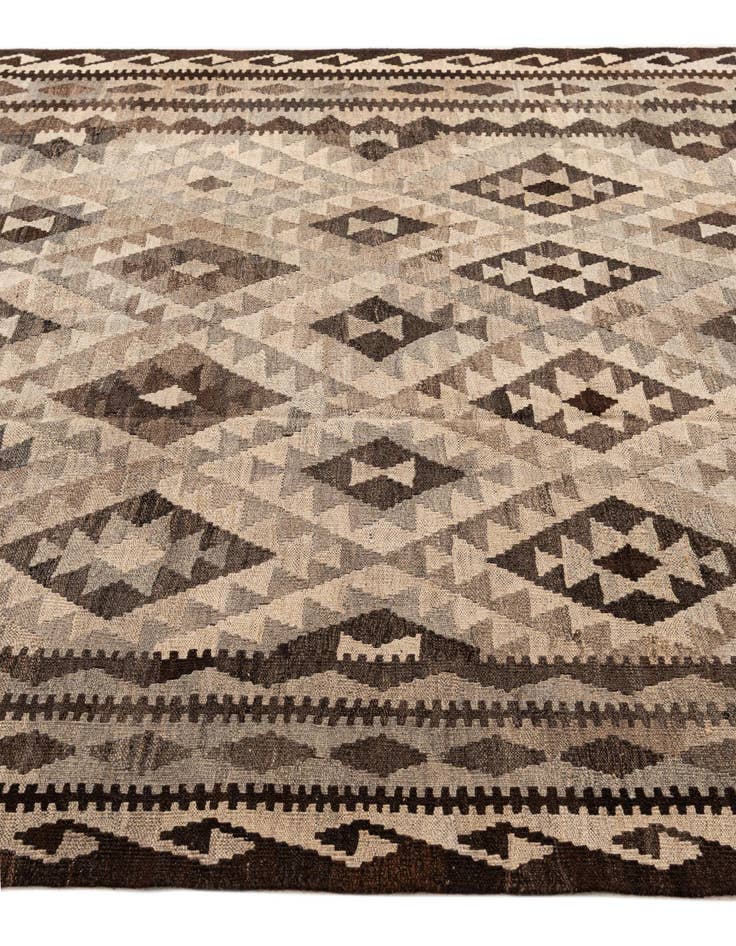 Detail image of 6' 3 x 9' 8 Hand Woven Kilim Maymana Wool Rug