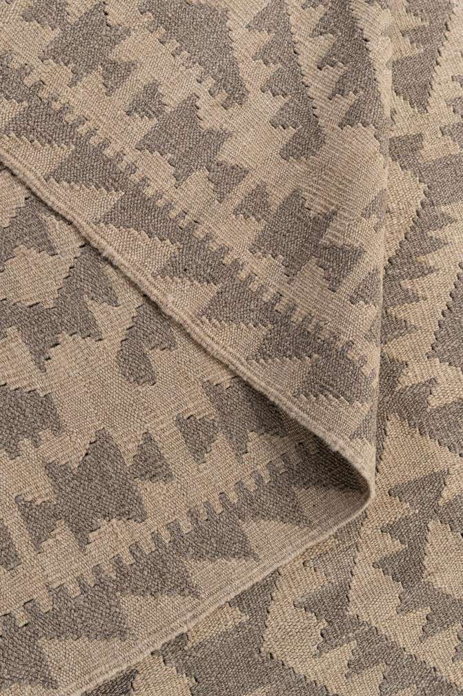 6' 8 x 9' 9 Hand Woven Kilim Maymana Wool Rug